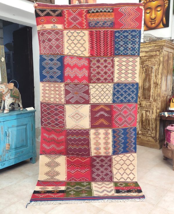 tappeto kilim passatoia berbera colorata quadri