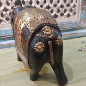 ELEFANTE LEGNO E METALLO PICCOLO