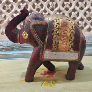 ELEFANTE LEGNO E METALLO PICCOLO