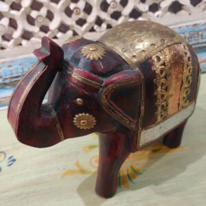 ELEFANTE LEGNO E METALLO PICCOLO