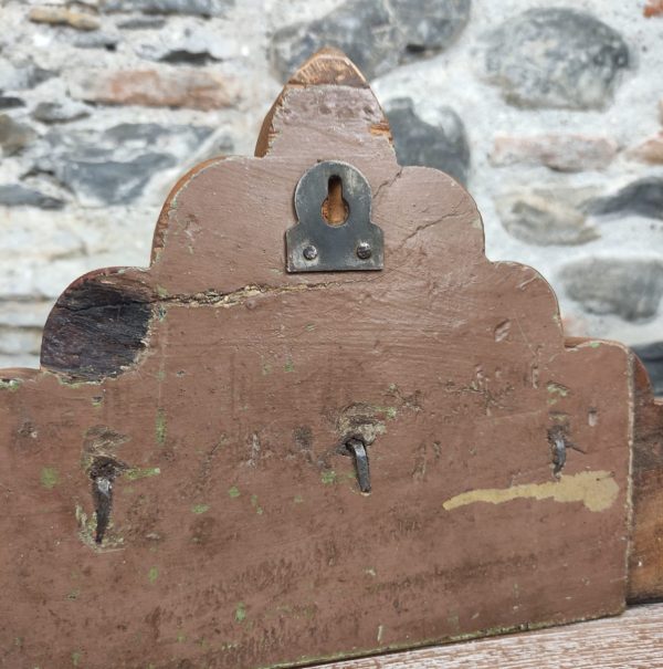 retro di appendino in legno indiano a tre ganci